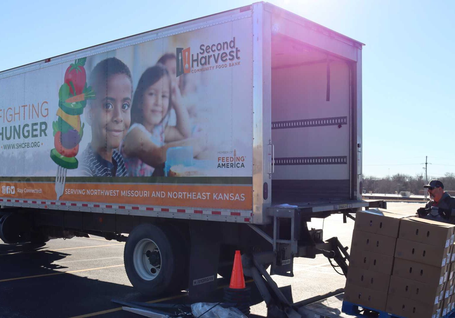 Refrigerated trucks serve as mobile food pantries and help food banks like Second Harvest get fresh food to more communities in Kansas and Missouri.