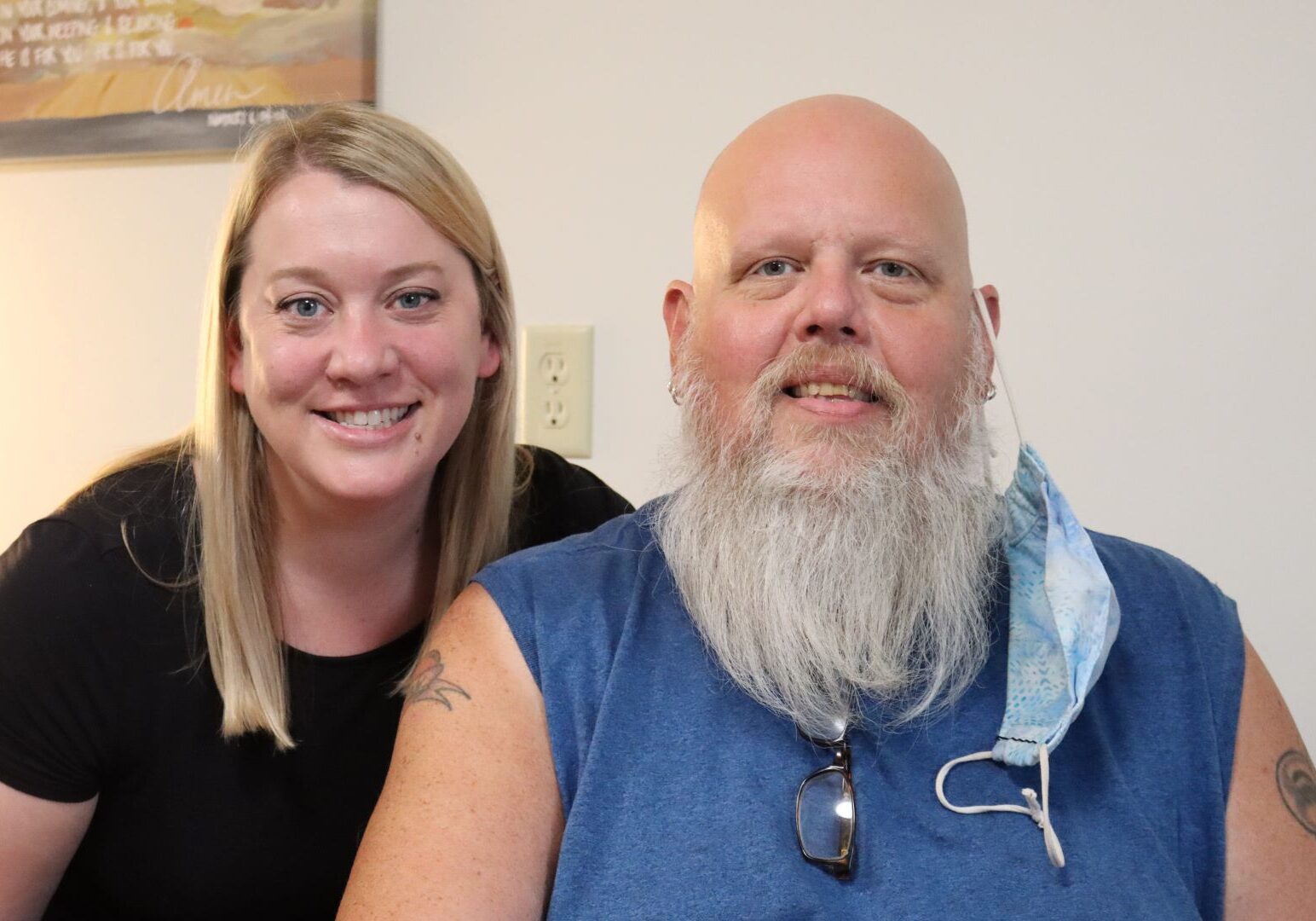 Myranda Agnew and Kevin Hawkins at the Community of Hope in Leavenworth