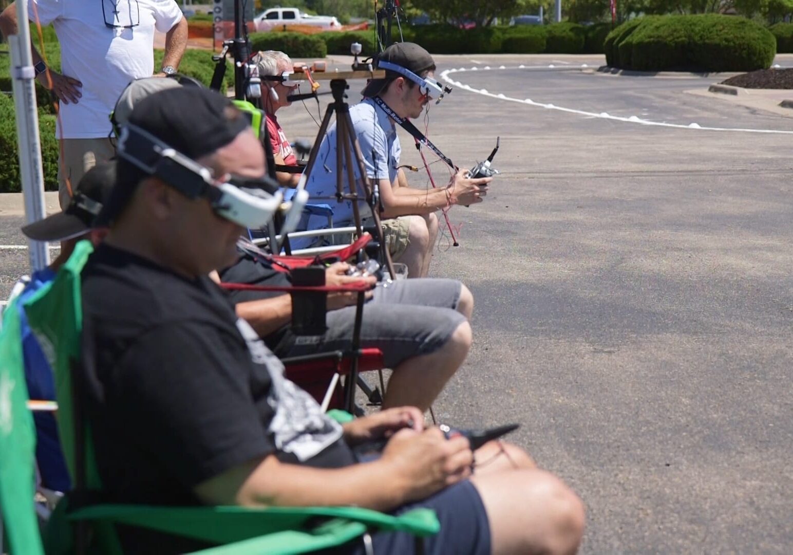 students race drones