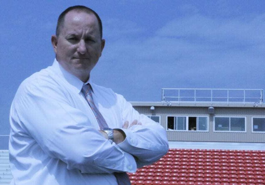 Allan Markley at stadium