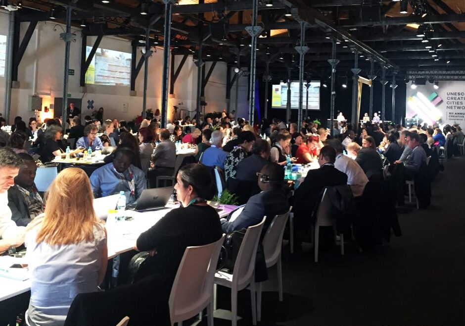 Creative City delegates from 180 cities — including Kansas City — convene in subgroups to share ideas with other designees in Krakow and Katowice, Poland, this week. (Photo courtesy Jacob Wagner)