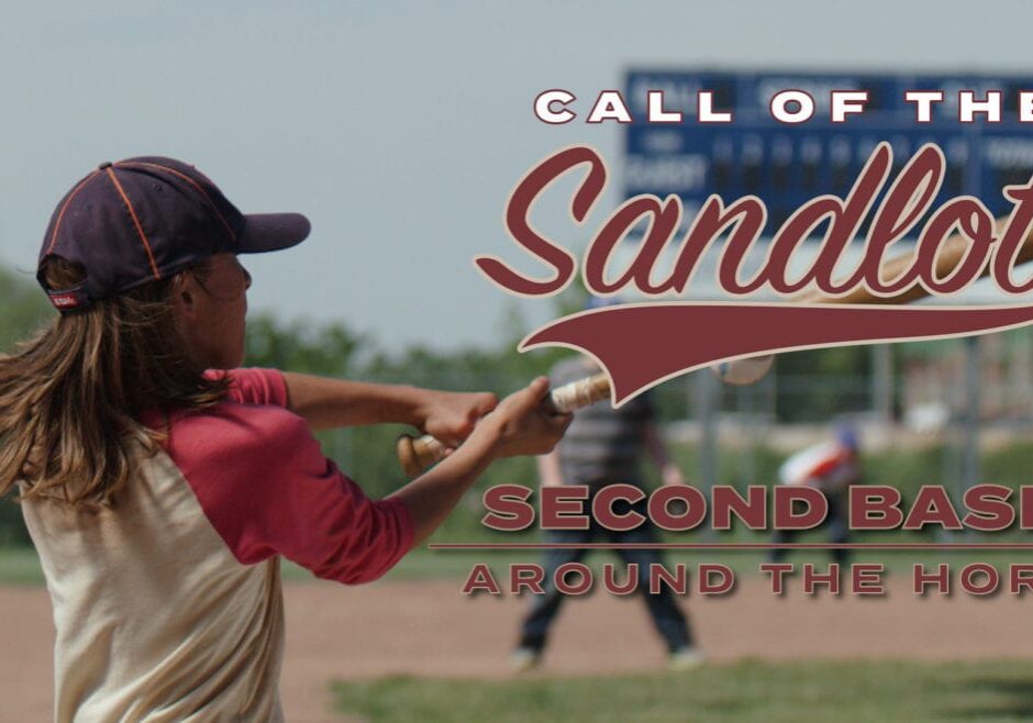 A boy hits a baseball for "Call of the Sandlot"