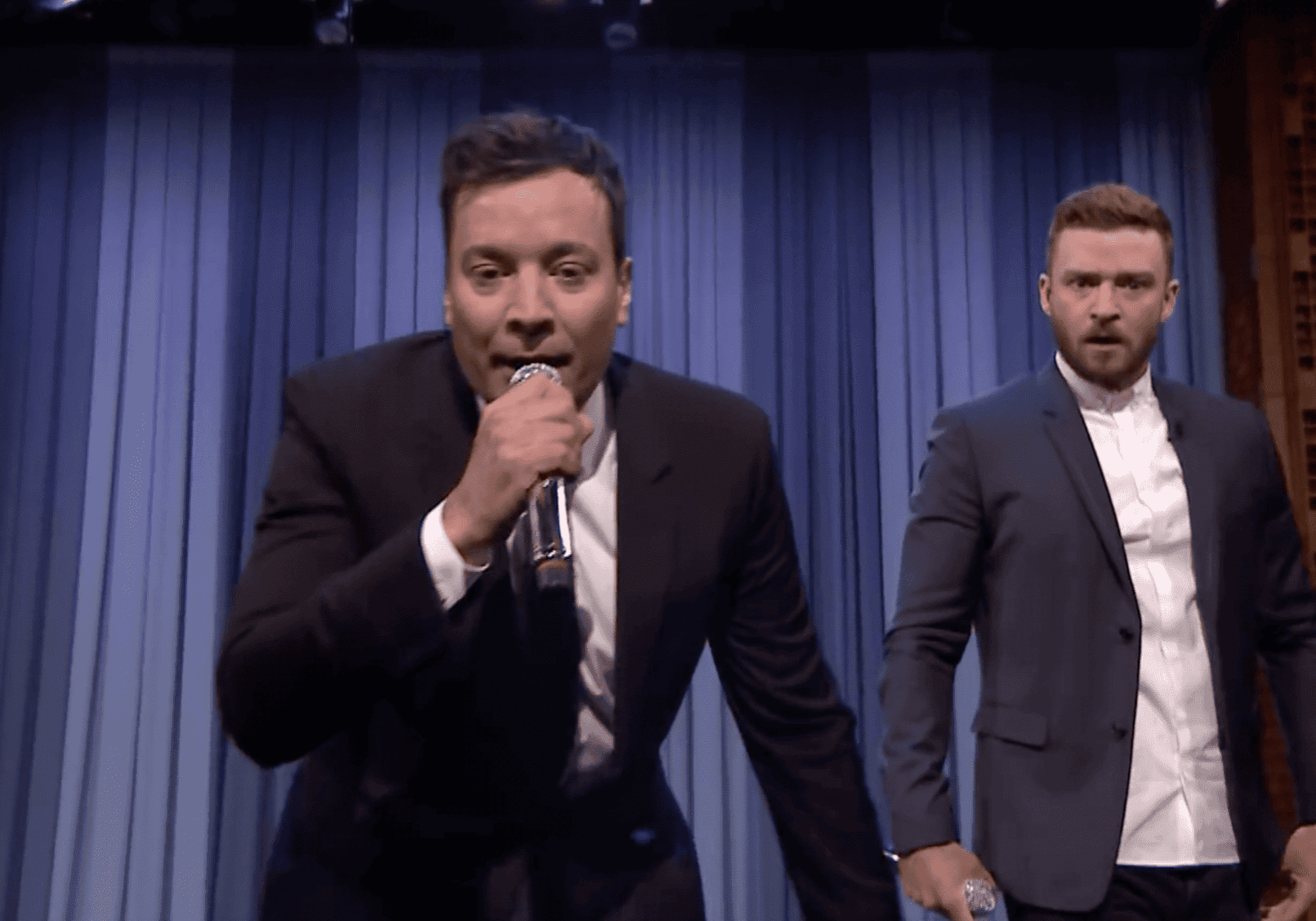 Jimmy Fallon and Justin Timberlake delve into The History of Rap Part 6 during The Tonight Show (Credit: YouTube)