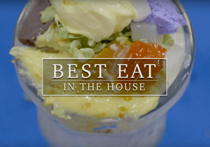a frozen-looking dessert with the words "Best Eat in the House."