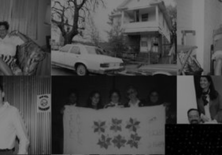 A collage of black and white photos of folks in Kansas City's community, many of whom were impacted by HIV. This image promotes a new documentary by Sandy Woodson "AIDS in KC" as well as Flatland Show's latest episode covering health inequities that emerged.