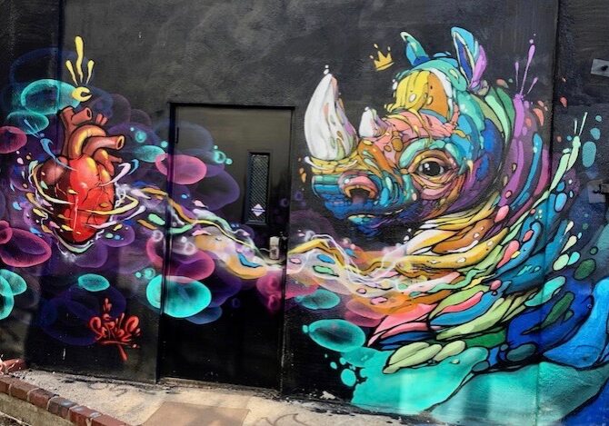 Scribe rhino street art