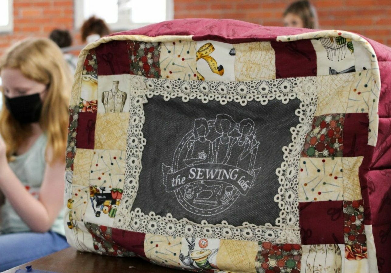 Sewing Labs patchwork and embroidery.