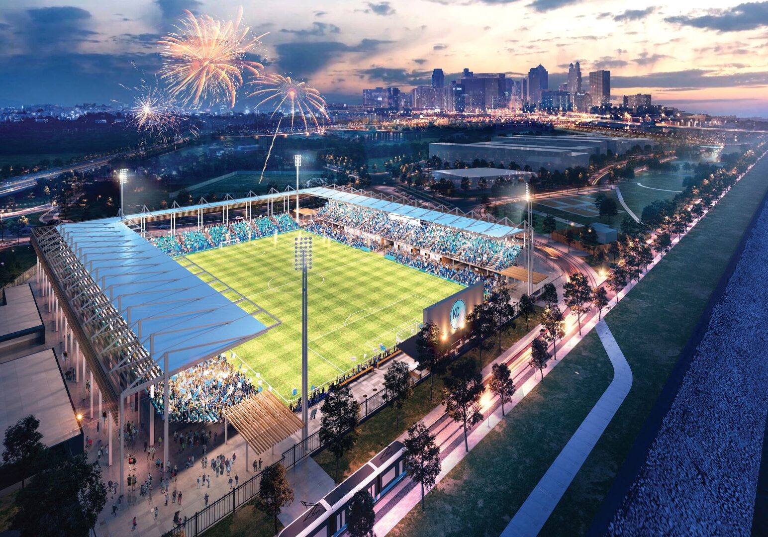 The planned $70 million National Women's Soccer League stadium on the riverfront will be privately financed.