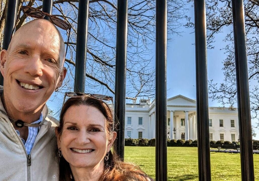 Edd and Cynthia Staton in front of the White House.