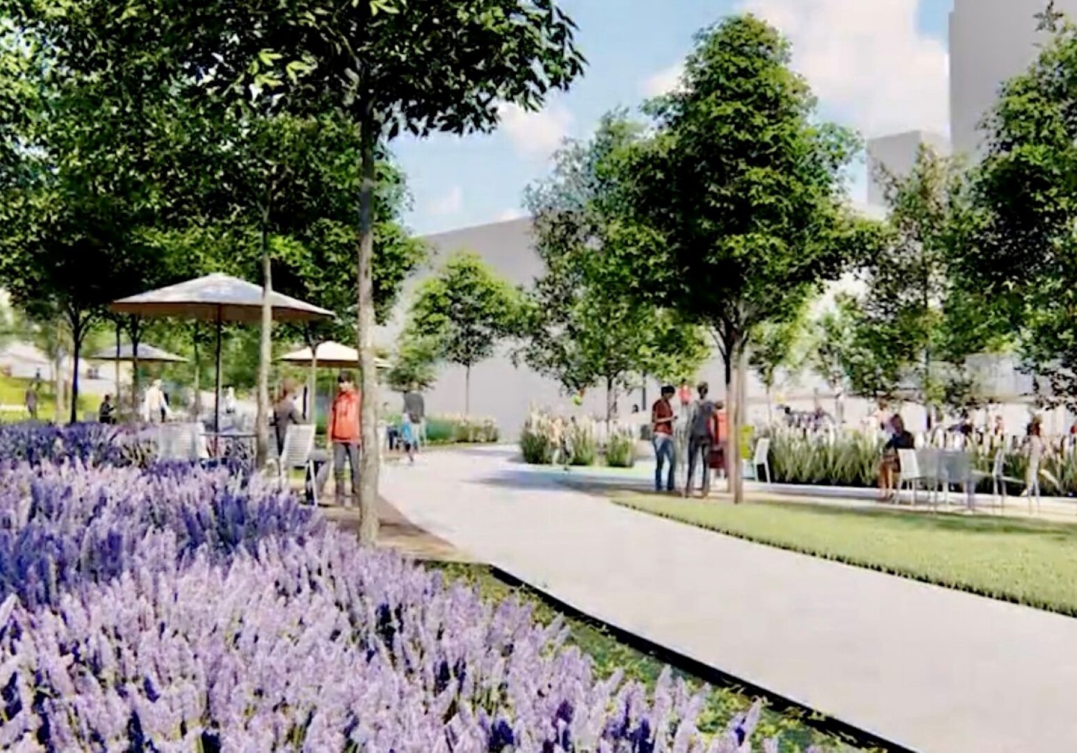 A rendering of how the South Loop Link might look to future pedestrians.