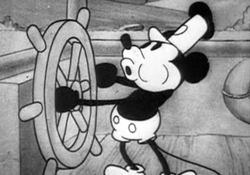 Steamboat Willie is the first version of Mickey Mouse