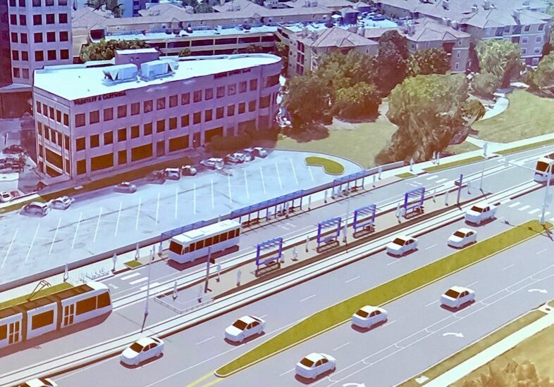 Plaza streetcar stop