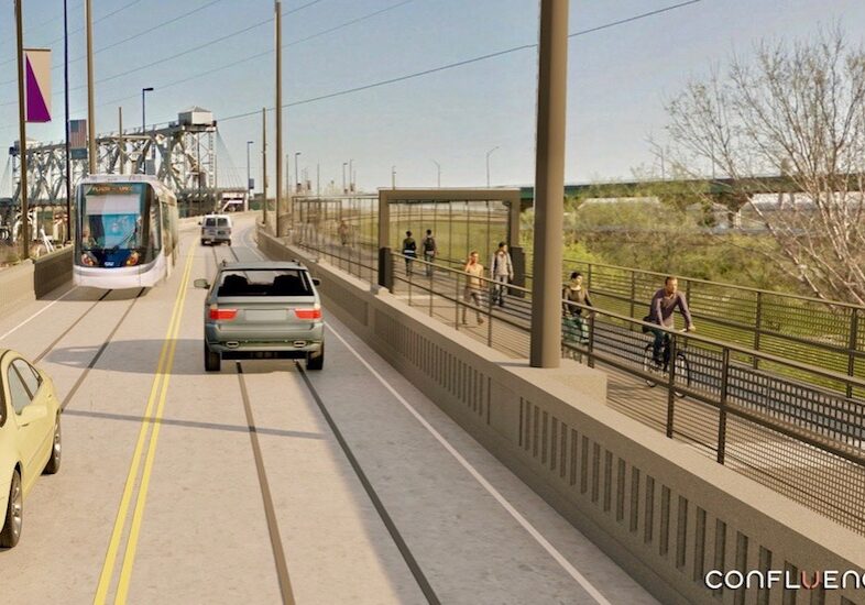 streetcar pedestrian bridge