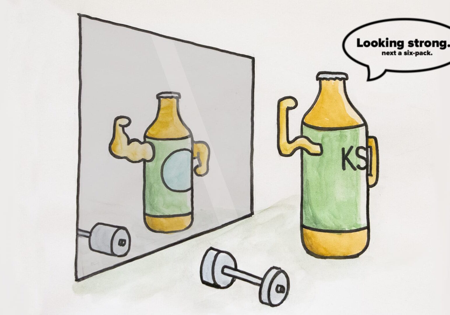 strong beer illustration