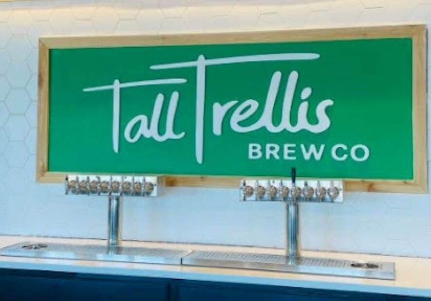 Draft towers are ready to pour beer at the new Tall Trellis Brew Co. in Olathe, Kansas.