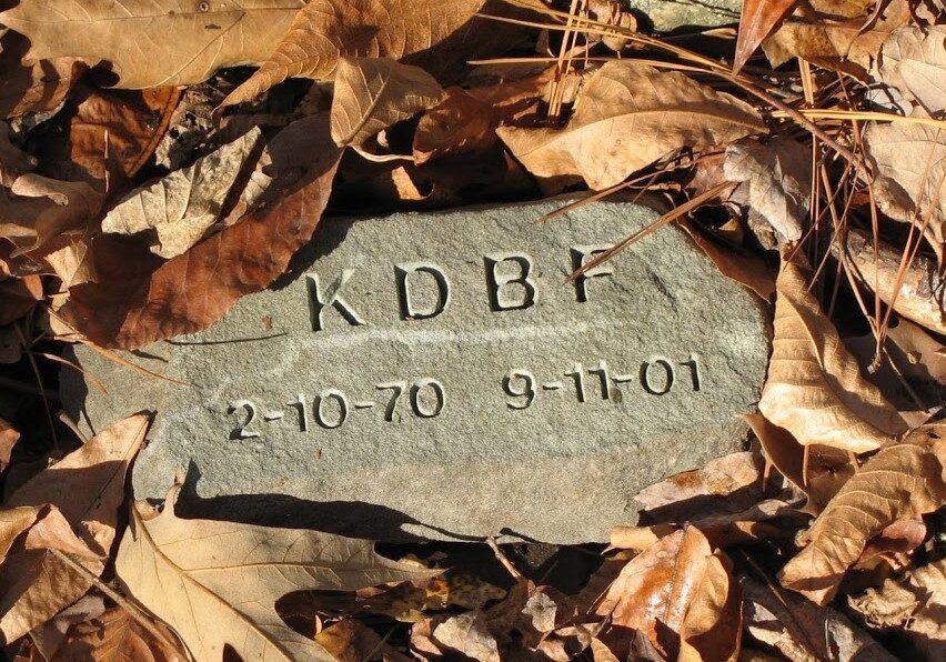 The burial stone of Karleton Douglas Beye Fyfe