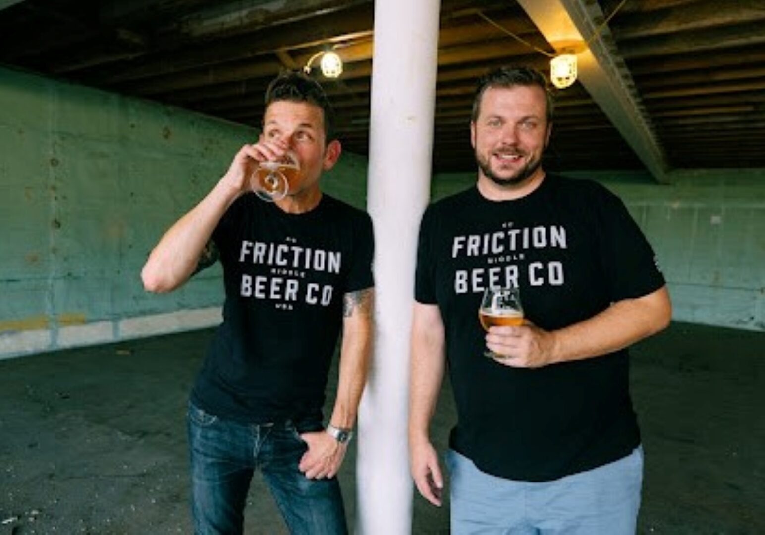 Business partners Brent Anderson and Nathan Ryerson plan to open Friction Beer Co. in the former Hartman Hardware space in downtown Shawnee.