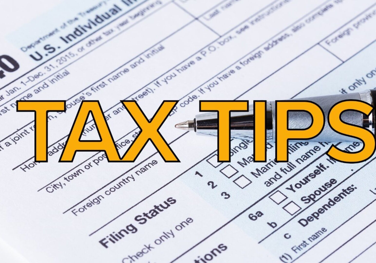 Tax tips photo illustration.