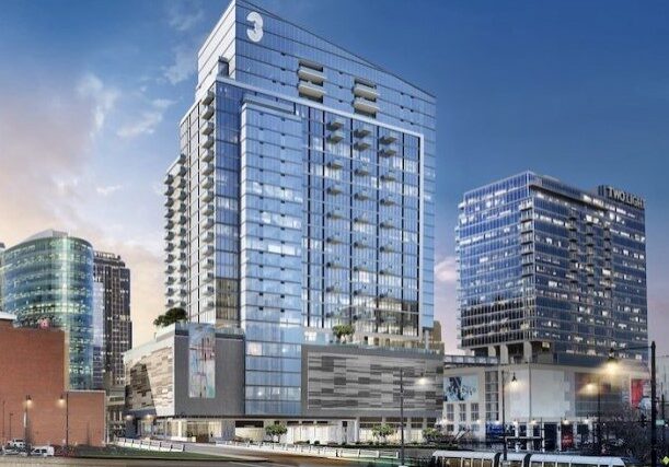 A view of Three Light from the south.