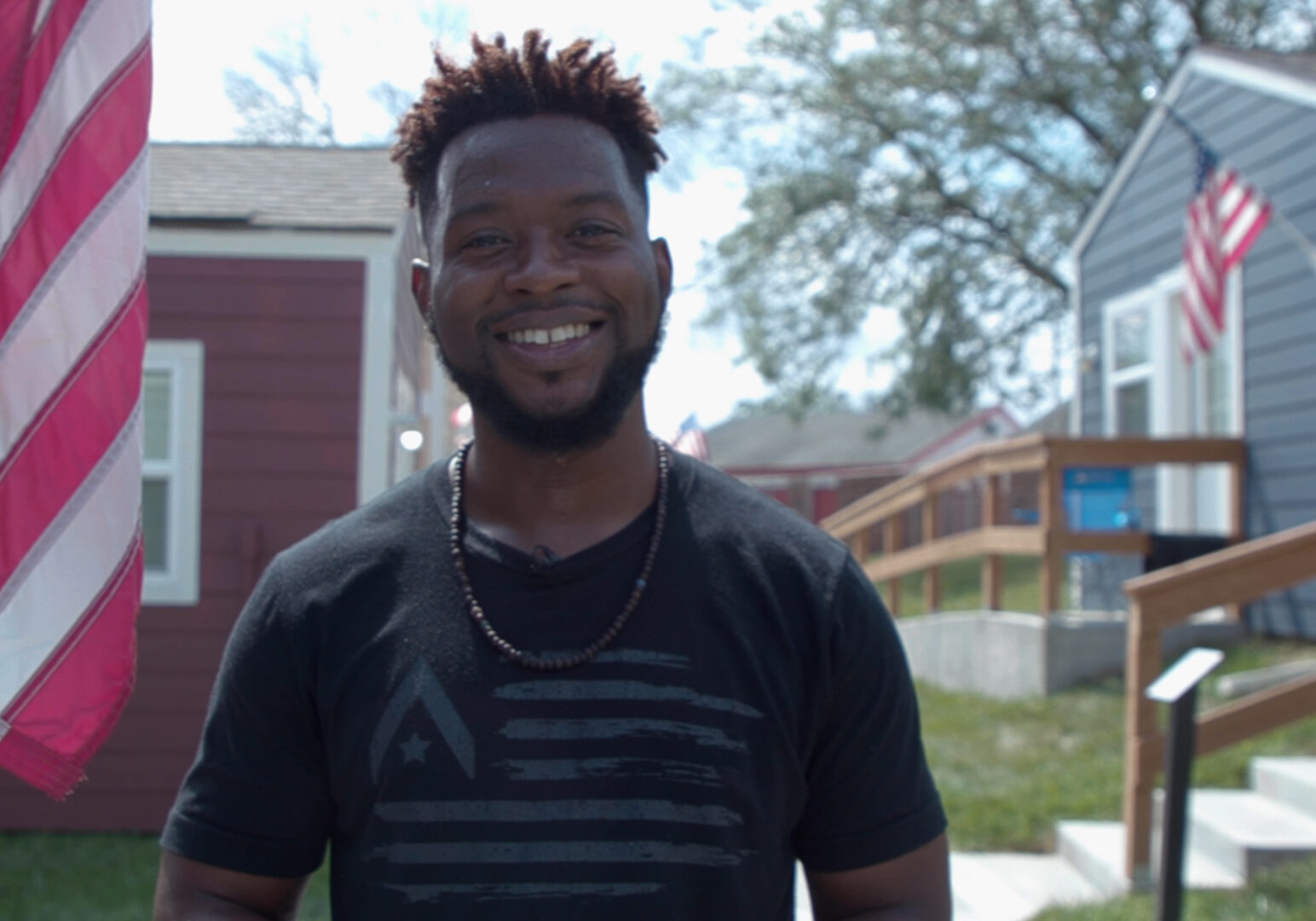 After five years of homelessness, former Marine Emiloe Caldwell has gotten a fresh start at the Veterans Community Project.