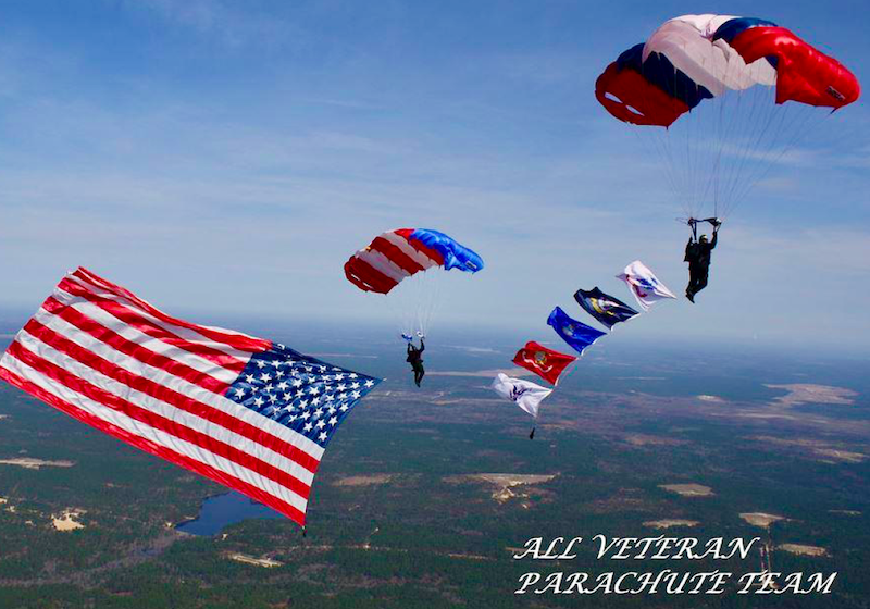 Veteran parachute team