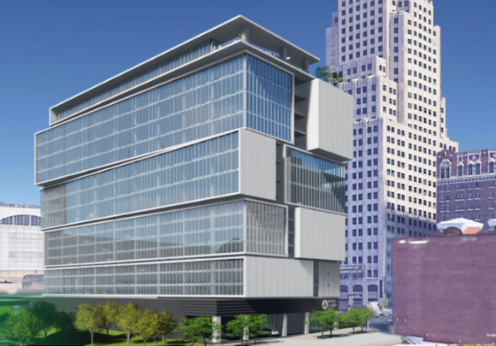 The 18-story Waddell & Reed headquarters is now under construction at the southwest corner of 14th and Baltimore.