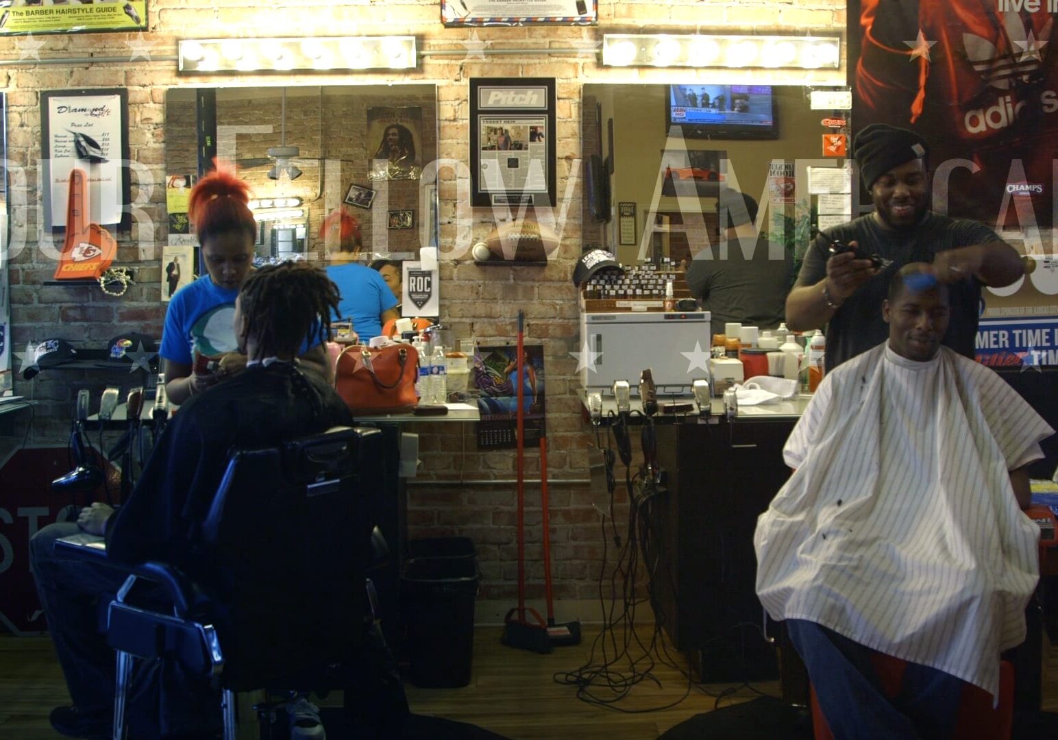 At Diamond Cut Barber Shop on Troost, in Kansas City, Missouri, conversations are part of the ambience, featured in this week's edition of Your Fellow Americans. (Photo: Christopher Cook)
