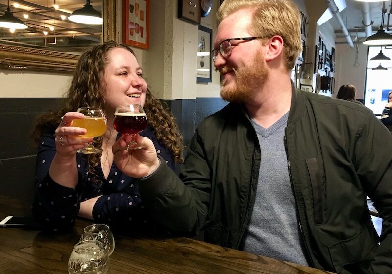 Megan Dobbs and Ben Stouffer at Boulevard Beer Hall
