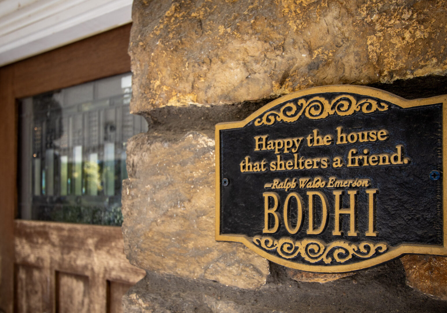 The nameplate on the newly renovated home in Midtown Kansas City operated by Artists Helping the Homeless. (Haines Eason | Flatland)