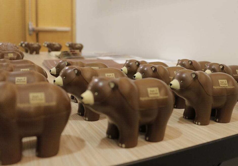 Bear-shaped stress balls