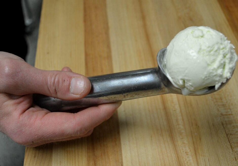 A scoop of ice cream.