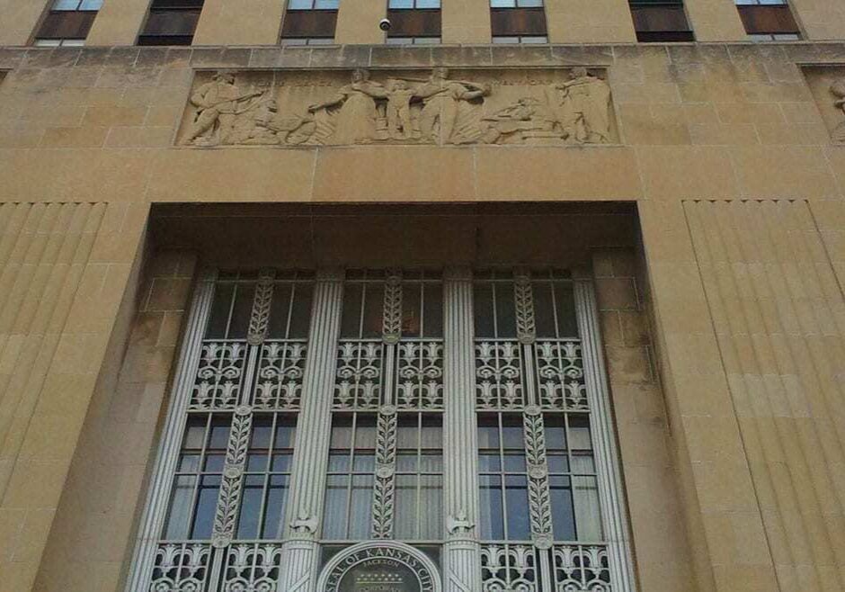 Front doors at City Hall.