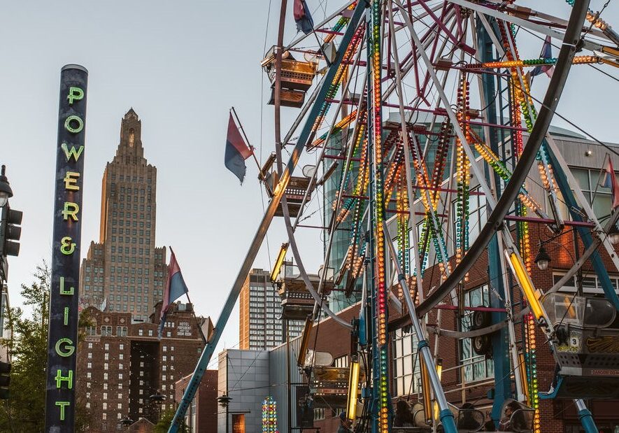 Carnival rides at Cornucopia