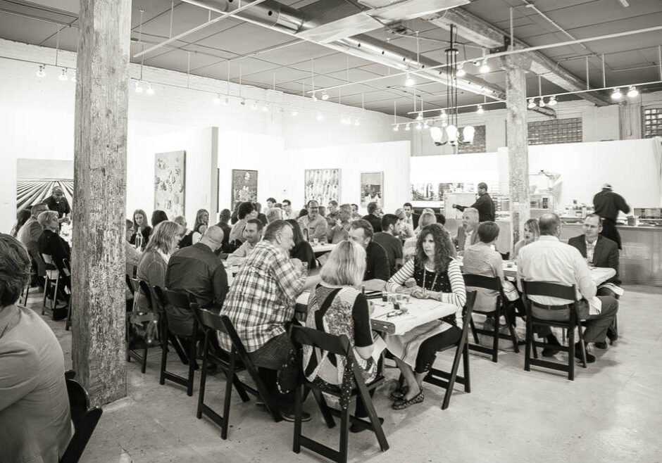 The first Dinner Lab event in Kansas City was held this May at Weinberger Fine Art. Photo credit: Emily Lodigensky, M&E Photo Studio