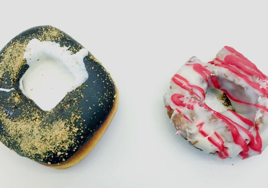 S'mores and candy cane doughnuts