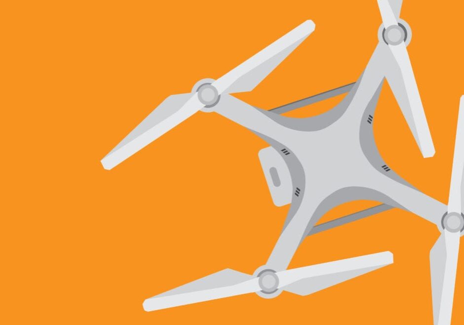 Photo illustration of a drone