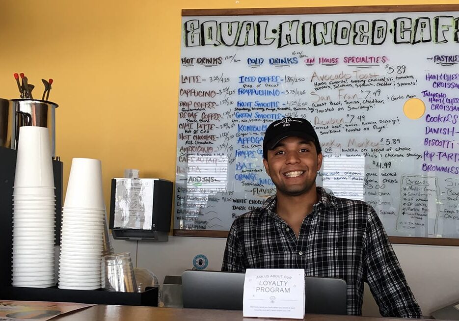 Dontavious Young, owner of Equal-Minded Cafe,