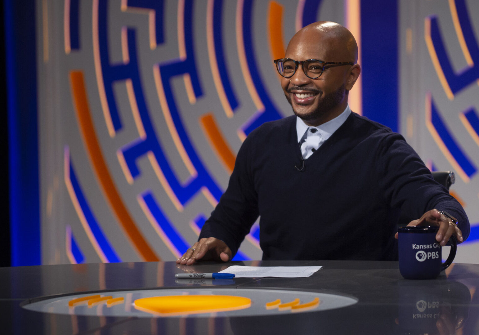 D. Rashaan Gilmore on the Flatland TV Show Set