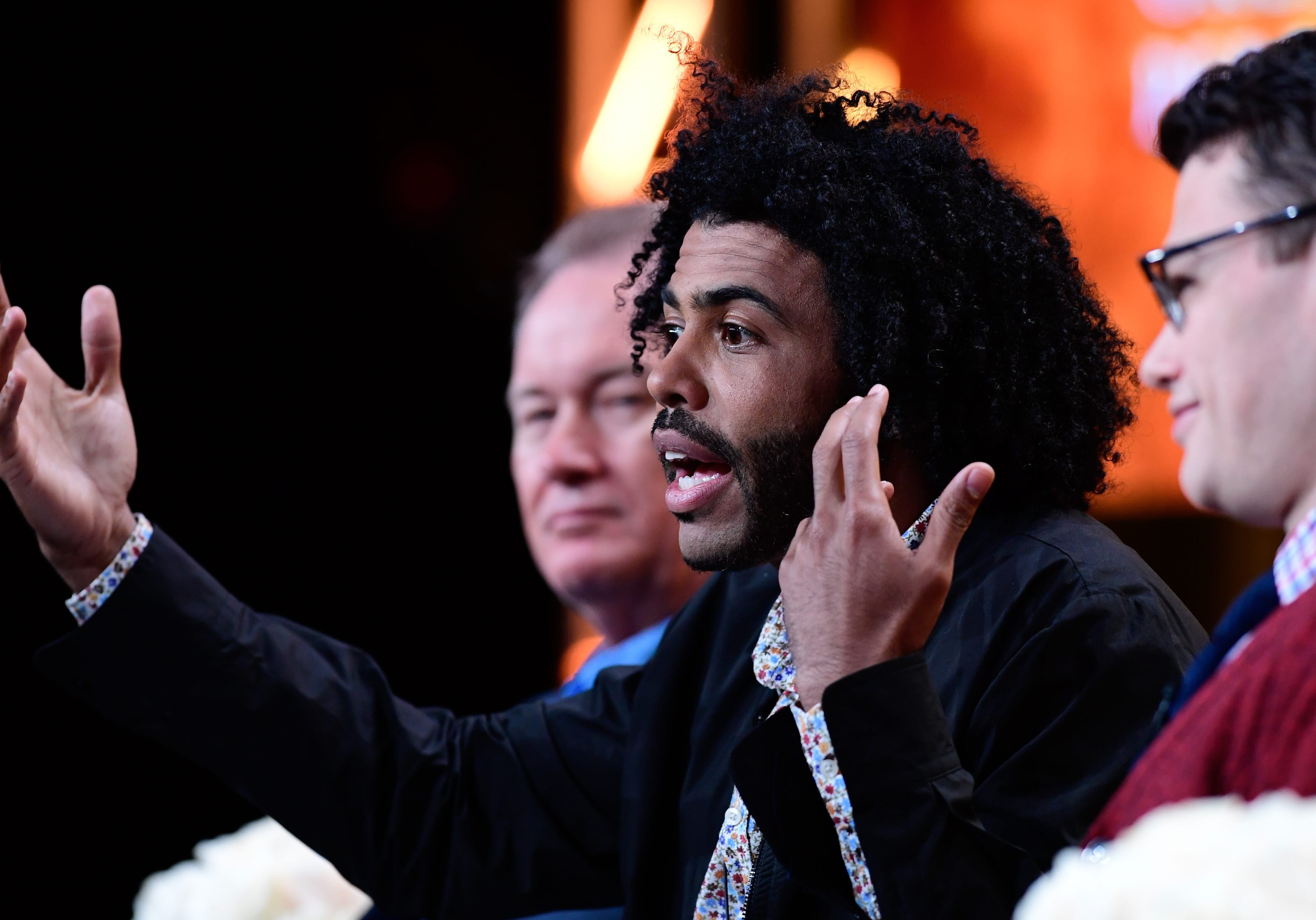 <em>Great Performances</em> series executive producer David Horn, Tony Award-winning actor Daveed Diggs and filmmaker Alex Horwitz at the 2016 Television Critics Association Summer Press To
