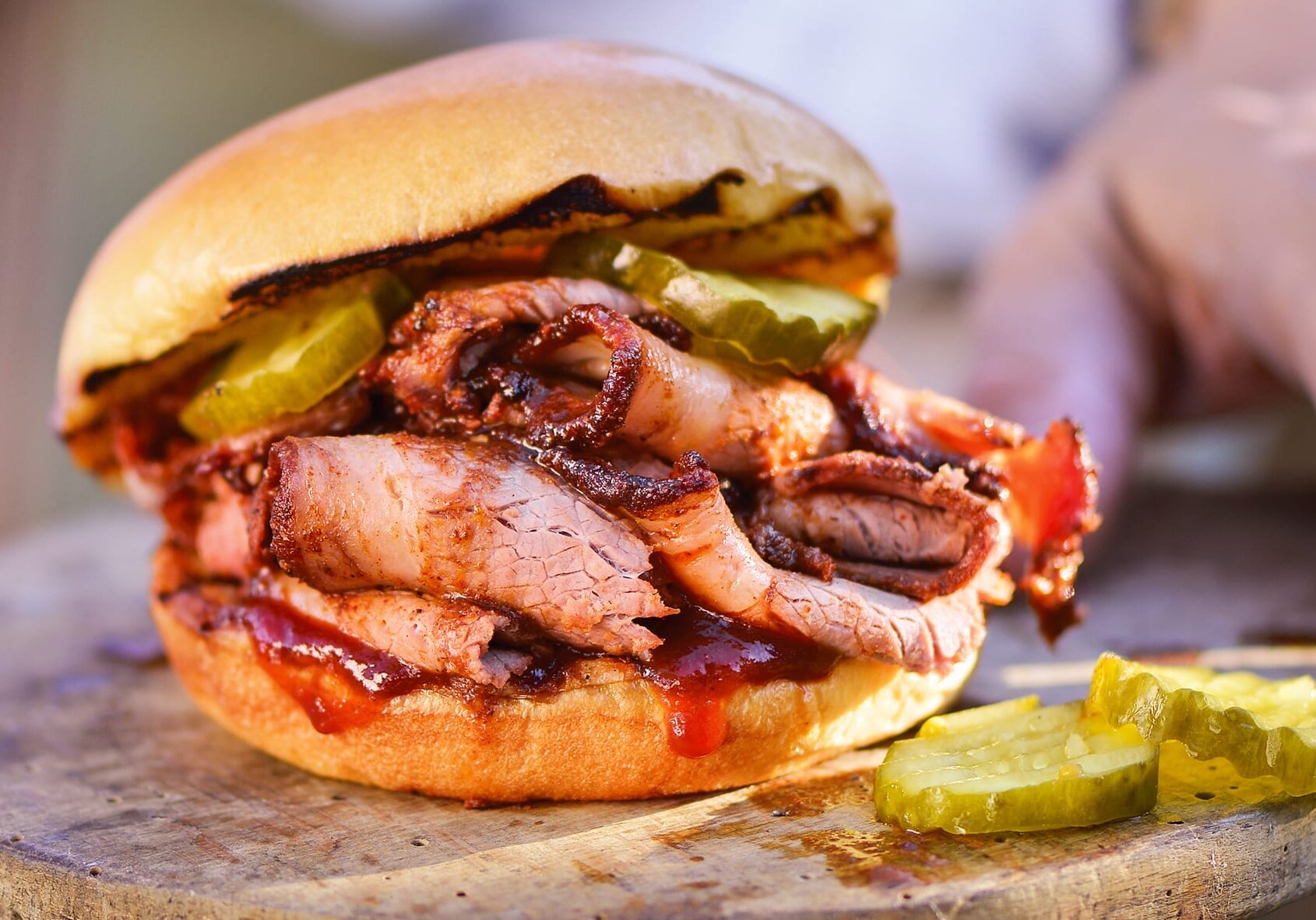 Joe's Kansas City brisket sandwich