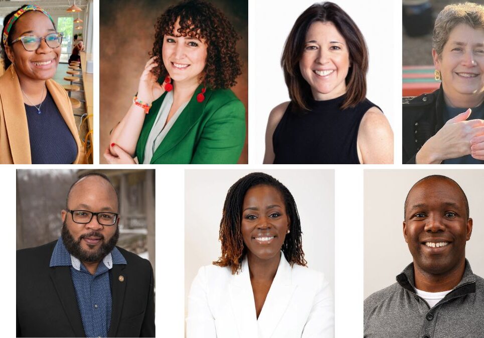 Candidates for the Kansas City Public Schools board will be on the ballot April 8. Top row from left: Brittany Foley, Tricia McGhee, Kelly Thompson and Rita Cortes. Bottom row from left: Bruce Beatty, Tanesha Ford and Joseph Nelson. (Provided photos)