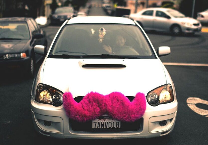A Lyft car. Creative commons photo courtesy of Flickr user Alfredo Mendez.