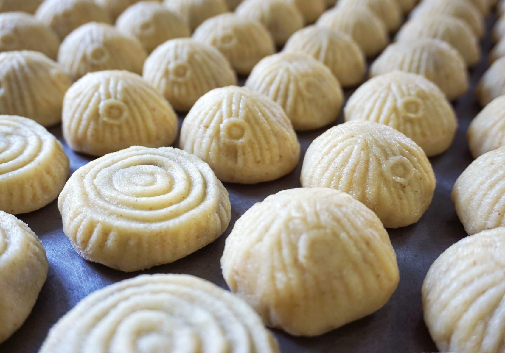<em>Maamoul</em>, a shortbread cookie stuffed with date paste or chopped walnuts or pistachios and dusted with powdered sugar, is the perfect reward after a month of fasting during Ramadan and Lent. These cookies are waiting to be baked.