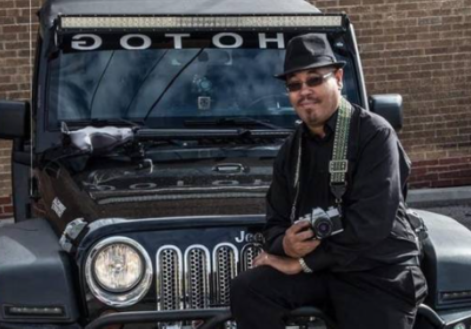 Marvin Francois with his Jeep Wrangler.