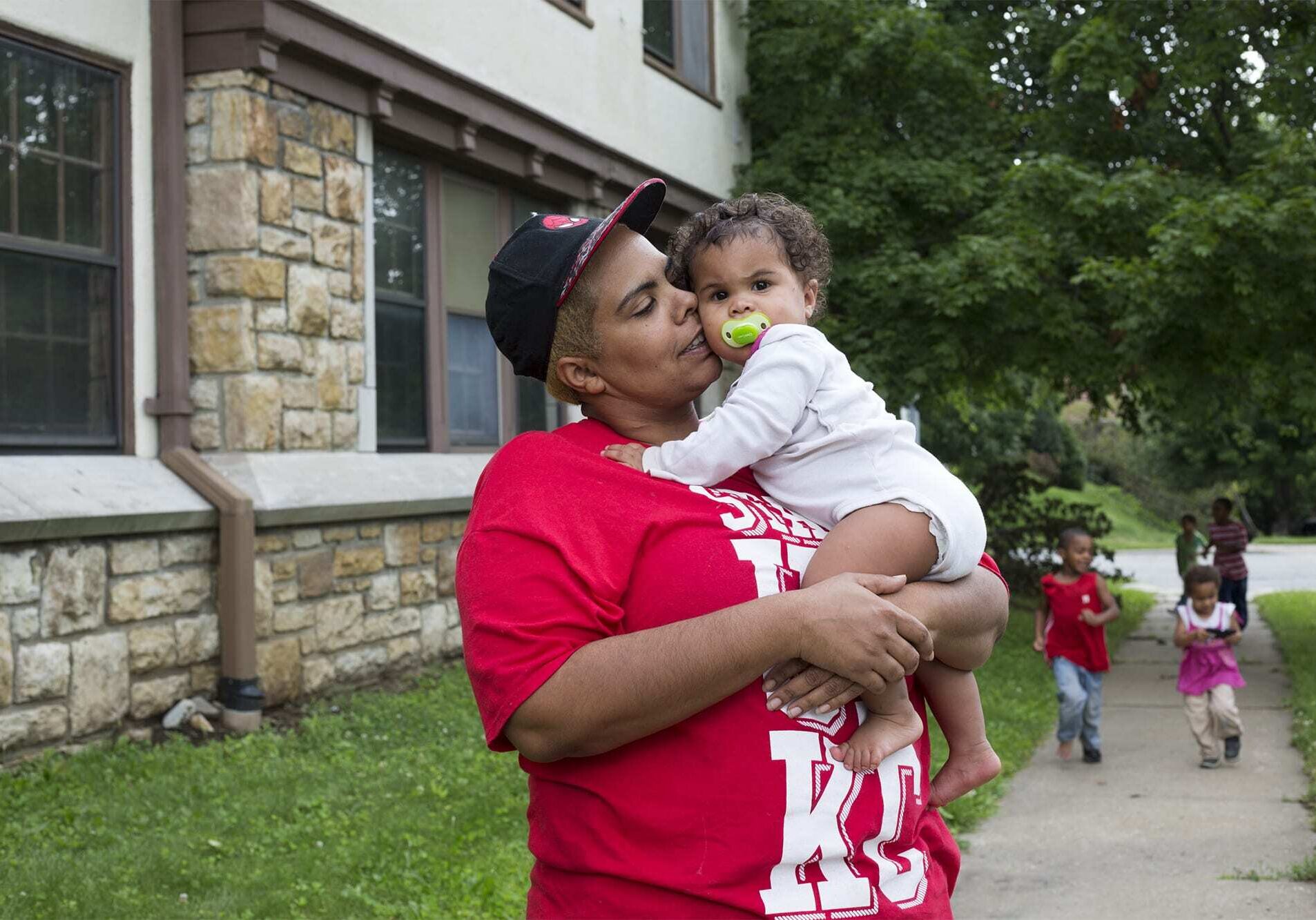 Melinda Robinson is a Kansas City mother and worker active in the Kansas City Fight for 15 movement.  (Photography by Lara Shipley/Flatland)