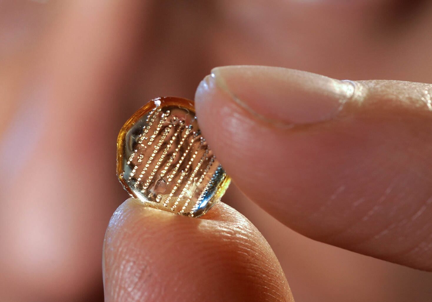The microneedle patches developed at Georgia Institute of Technology's Laboratory for Drug Delivery each contain an array of needles less than a millimeter long