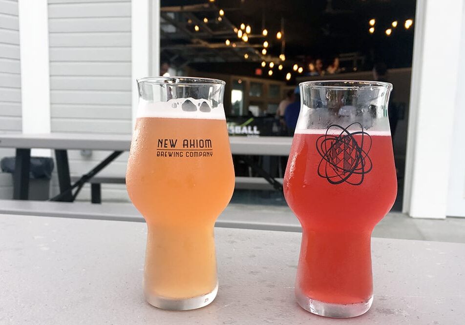 Number Theory Hefeweizen and Crimson Bog Sour are two of the beers