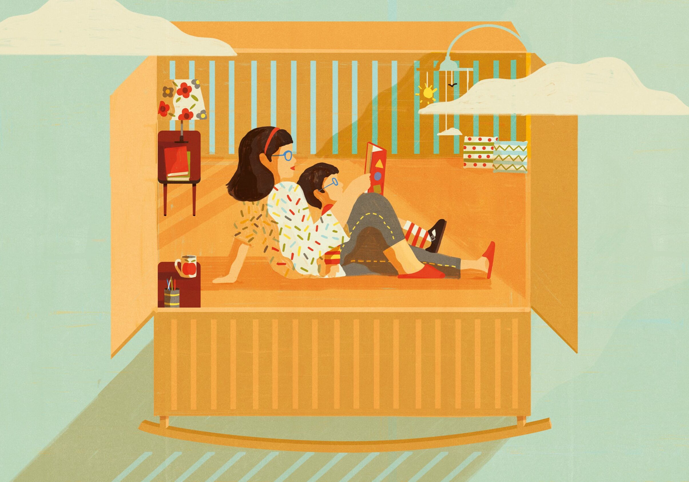 Mom in a box. (Fabio Console via NPR)