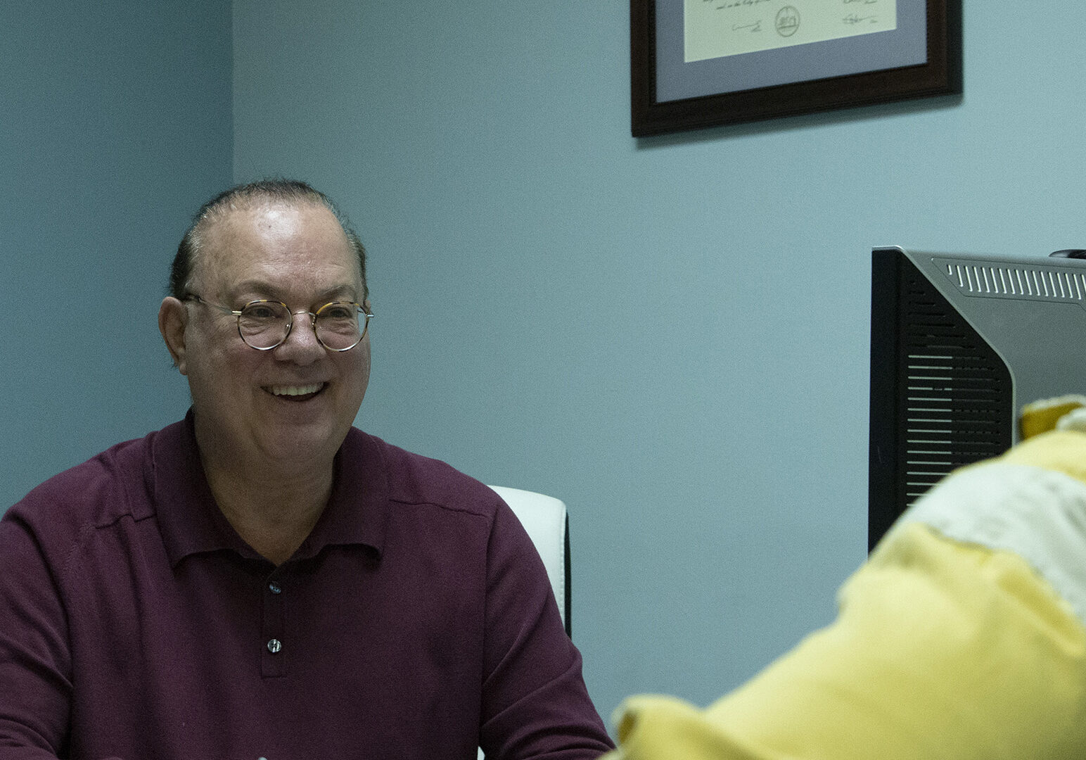 Dr. Poppa with patient Troy Hall