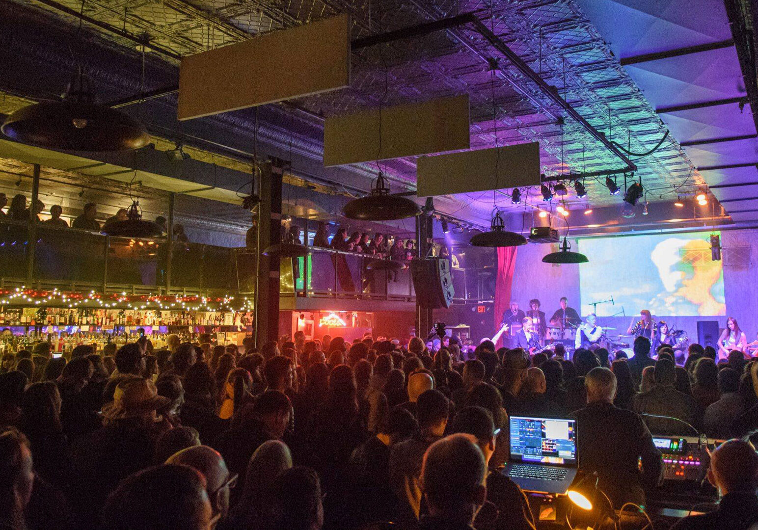 A crowd at recordBar